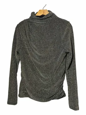White House Black Market Forme Stretch Metallic Long Sleeve Tee thumbnail 2