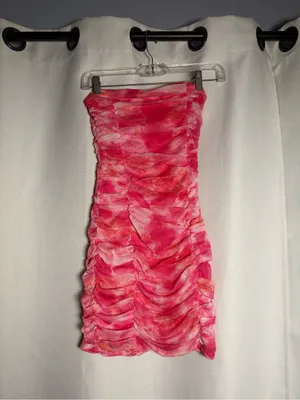 Superdown from REVOLVE Ivanna Mini Pink Tie Dye Strapless Mini Dress Size XS thumbnail 4