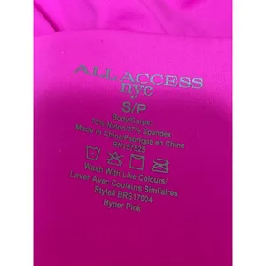 All Access Pink Racerback Cropped Top Leggings Yoga Athletic Two Piece Set Sz S thumbnail 5