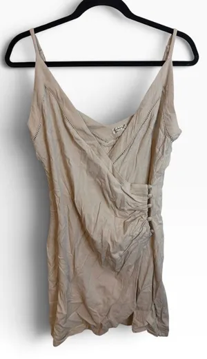 Intimately Free People Dylan Beige Cinched Mini Dress thumbnail 1