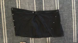 Free People Skirt Denim Black We The Free thumbnail 4
