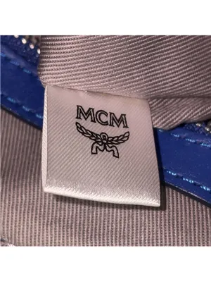 MCM Royal Blue Monogram Wristlet Clutch thumbnail 14