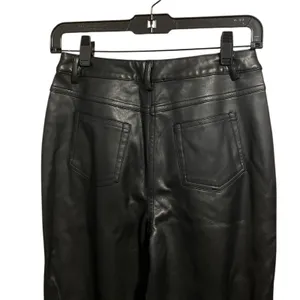 The Drop Jack Vegan Leather Straight Leg Pants Black 26 NWT thumbnail 9