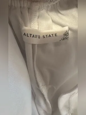 Altar’d State White Puff-Sleeve Maxi Dress thumbnail 2