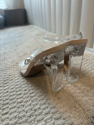 Clear Heels Silver Size 6 thumbnail 2