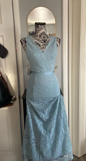 Stunning Lace Maxi Dress! Blue Size XS thumbnail 1