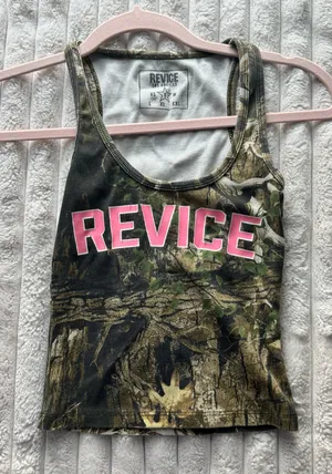 Revice Denim tank top camo pink thumbnail 1