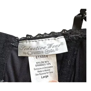 Vtg Corset Sz Large Whimsigoth Witchy Fairy Grunge Lace Satin Coquette Boning thumbnail 6