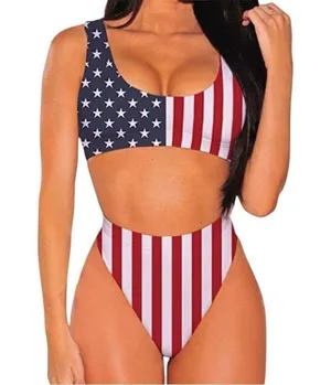 No brand awesome patriotic flag inspired 2piece bikini! New thumbnail 1