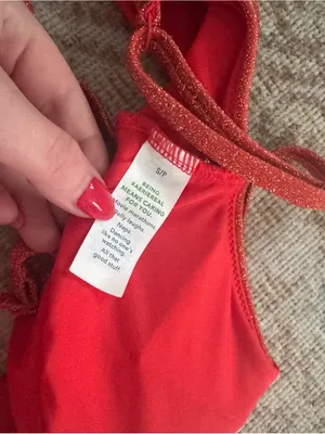 Aerie Sparkling Orange Two-Piece Bikini Set thumbnail 3