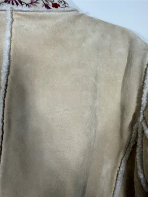 St. John’s Bay VINTAGE Embroidered Genuine Suede Sherpa Penny Lane Jacket Large thumbnail 11