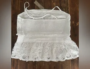 NEW! J.Crew Jessie Eyelet Peplum Top in White thumbnail 3