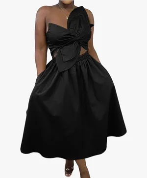 SEEK The Label Black Twist Cut-Out Maxi Dress 🖤 Size Medium thumbnail 1