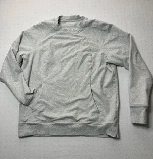 Lululemon Gray Scuba Crewneck Sweatshirt Size 16 thumbnail 1
