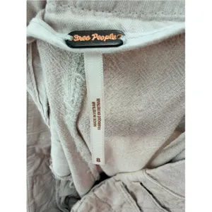 Free People Nothing To Say Pleated Linen Blend Trouser Pants Beige Blush 8 thumbnail 5