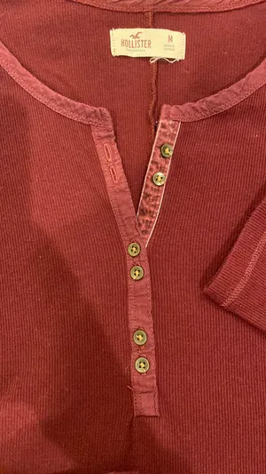 Hollister Maroon Long Sleeve Top thumbnail 3
