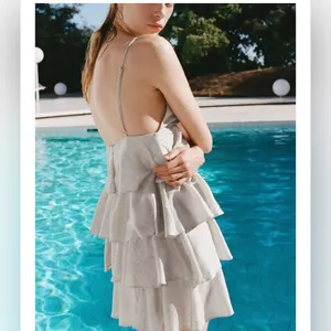 Zara‎ RUFFLED SHORT DRESS thumbnail 3