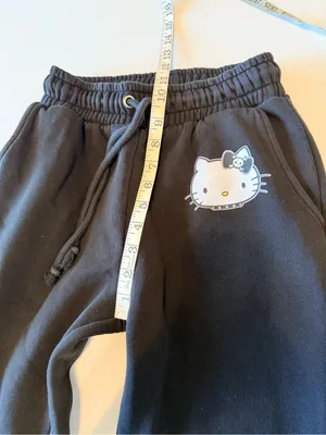 Dolls Kill x Hello Kitty and friends goth sweatpants, black, highwaisted, sz XS thumbnail 4