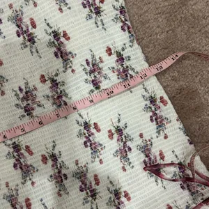 Loveshackfancy x Aerin Floral Lilac Violet Smocked Ruffle Mini Dress thumbnail 5