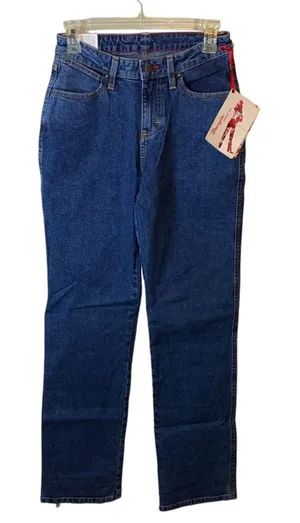 NWT Wrangler Natural Rise Straight‎ Leg Jeans 1/2 x 32 Vintage thumbnail 1