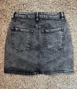 Garage Washed Black Denim Skirt thumbnail 2