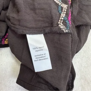 Maurices Tank Top Womens L Black Rayon Embroidered Lightweight Boho Flowy New thumbnail 7