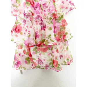 NWT Abercrombie and Fitch Organza Tiered Strapless Mini Dress Size Medium thumbnail 11