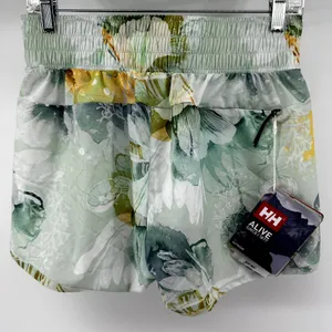 Helly Hansen Technical Trail Print Shorts Floral Smocked Mid Jade Esra M NWT thumbnail 8