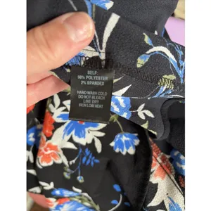 Lulus Welcome Back Black Floral Print Skater Mini 3/4 Sleeve Dress Womens Size M thumbnail 5