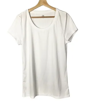ALO Yoga‎ White Lightweight Crewneck Short Sleeve Athletic Top XXL thumbnail 1