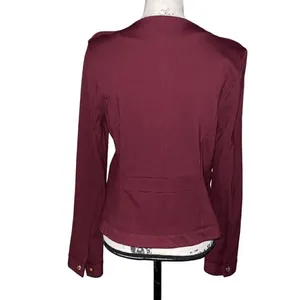 Marc New York Andrew Marc Burgundy Military Zip Jacket Gold‎ M thumbnail 3