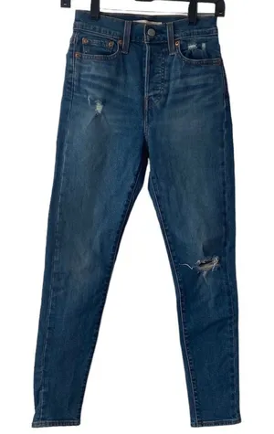 Levi’s Wedgie Skinny Jeans Button Fly‎ Distressed thumbnail 1