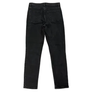 Reformation Serena High Skinny Crop Jeans Black Button‎ Fly Denim Size 28 Waist thumbnail 4