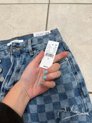 Pacsun Denim Checkered Jeans thumbnail 4