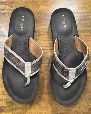 Coach Black and Brown Sandals with Contoured Footbeds thumbnail 1