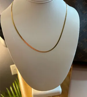 NEW Unisex 2mm‎ Gold Filled Layering Herringbone Chain Necklace 18-20” thumbnail 1