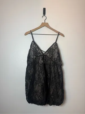 By Anthropologie Lace-Trim Bubble Tunic Top thumbnail 2