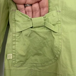 Plugg Light Green Cotton Blazer with Bow Pocket Accents thumbnail 6