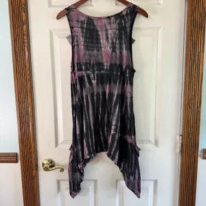 Gianni Bini Tie Dye Sequin Tank Top Sleeveless Handkerchief Hem M‎ thumbnail 6