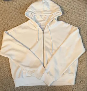 White Zip Skimmer Hoodie thumbnail 1