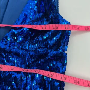 NBD Revolve Dinara Sequin‎ Mini Dress In Bright Cerulean Sz XS thumbnail 6
