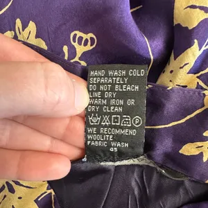 Jonathan Martin Studio 100%‎ Silk Purple Gold Floral Embroidered Midi Dress Sz 8 thumbnail 10