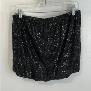 Venus Black Sequin mini Skirt thumbnail 1