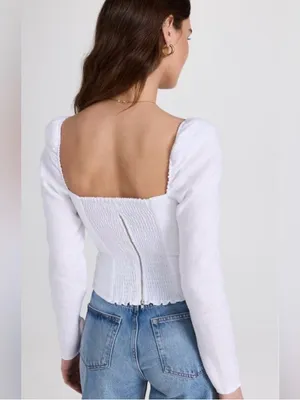 Reformation Khloe Linen Top thumbnail 2