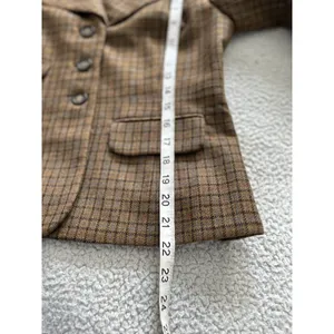 Sundance Catalog Wool Riding Jacket Blazer Brown Plaid Western Stud Collar Sz 6 thumbnail 13