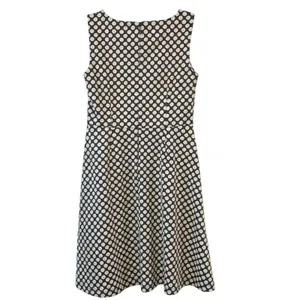 Talbots‎ Blue Cream Polka Dot Sleeveless Fit & Flare Dress Classic Midi Medium thumbnail 2