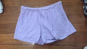 Lightweight Purple Waffle Knit Old Navy Lounge Shorts thumbnail 3
