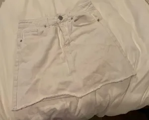 White mud pie jean skirt thumbnail 1
