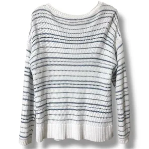 Chaps by Ralph Lauren women's size XL Blue and White Striped Sweater long sleeve thumbnail 9