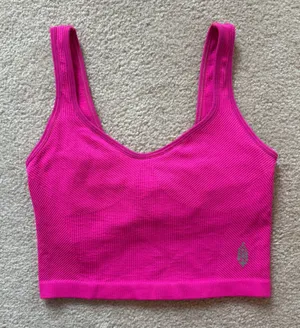 Free People Movement Pink Cropped Tank thumbnail 1